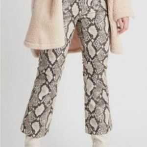 Snake Print Flare Pants